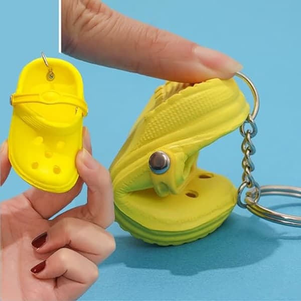 4 stk. sød nøglering Skoberlocks nøglering, søde sko til kvinder Nøglering, mini tøffel nøgleringe bulk til DIY Crafting Gave