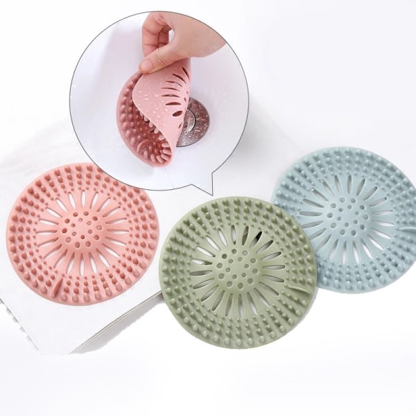 4 st Silikon Hårfilter, Handfatfilter, Diskhofilter, Avloppsskydd
