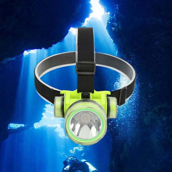 Uppladdningsbar LED Pannlampa Dykarlampa för Utomhuslöpning Camping Fiske, DUBUNS