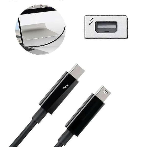 Thunderbolt 2-kabel 20 Gbps hann til hann, kompatibel med Apple Macbook Pro Air mini og iMac White