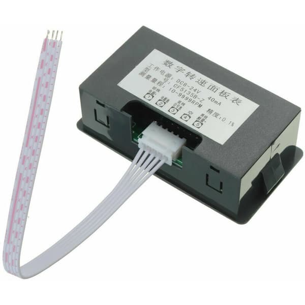 Blå 4 LED Digitalt Turteller Speedometer + Hall Nærhetsbryter Sensor