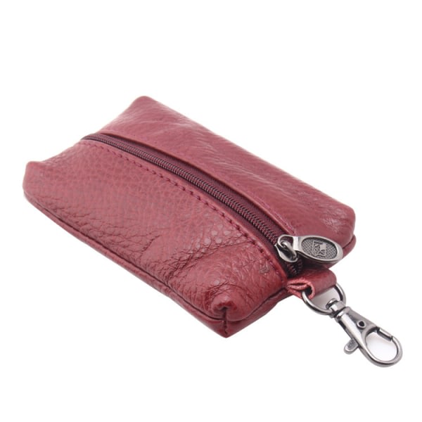 Vinpunainen Unisex Nahkainen Avaimenperä Case Keychai