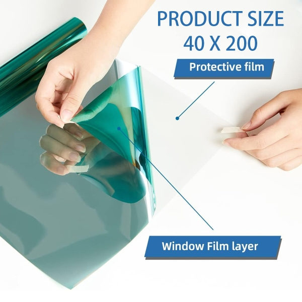 IC Grön envägs perspektiv glasfilm, skuggande solfilm,