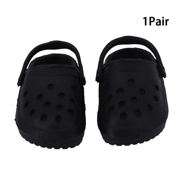 IC 1 Par 18" Doll Sandaler Mini Hole Shoes pukeutumisnukkelelu väri musta