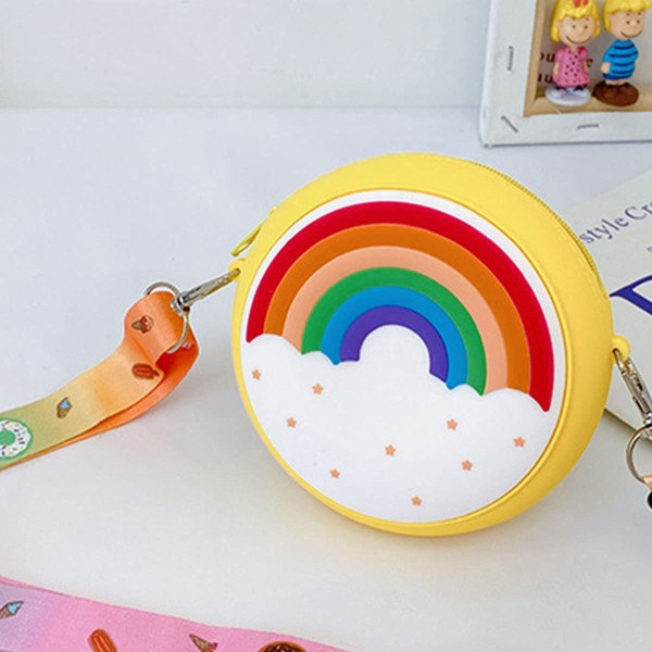 IC Söt Regnbåge Mini Plånbok Toddler Crossbody Axel Messenger Väska
