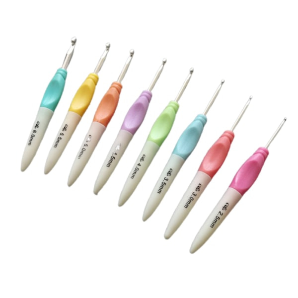 Virknålsset 8 st/ set 2,5-6,0 mm Ergonomiskt set aluminium