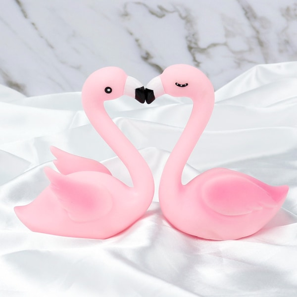 2 flamingo-koristetta, leivonnaiskoriste