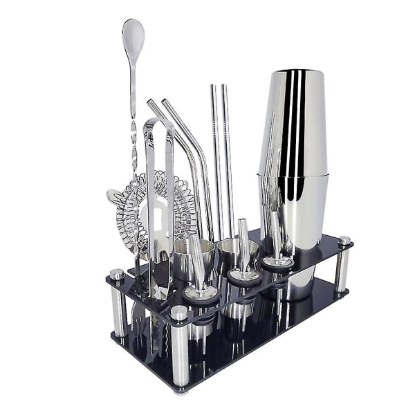 15 deler/sett Cocktail Shaker 450/600 ml Boston vinshaker i rustfritt stål