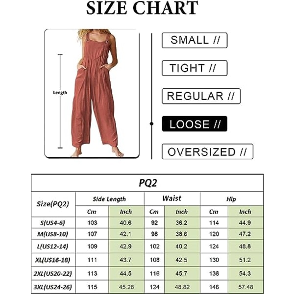 IC Casual Jumpsuits for women Baggy Rompers Justerbara remmar Breda benoveraller med fickor PQ2