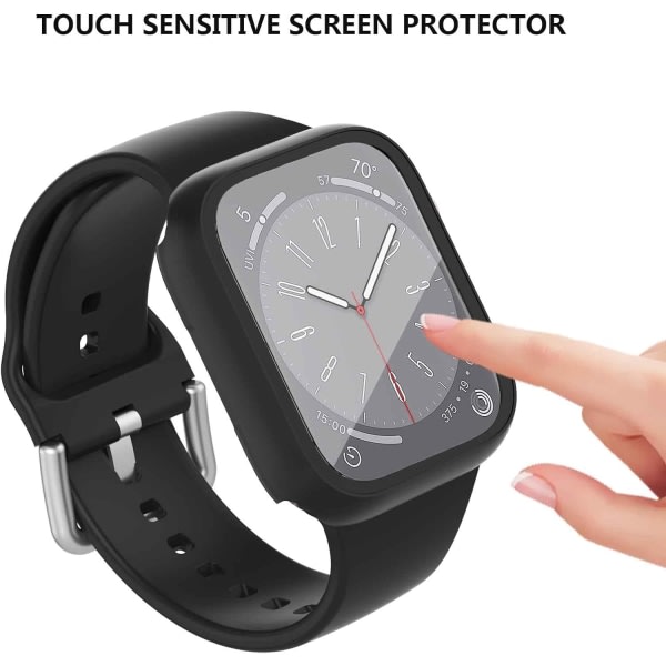 2-pack fodral för Apple Watch SE 2 Series 6/5/4 44 mm, med 9H inbyggt IC