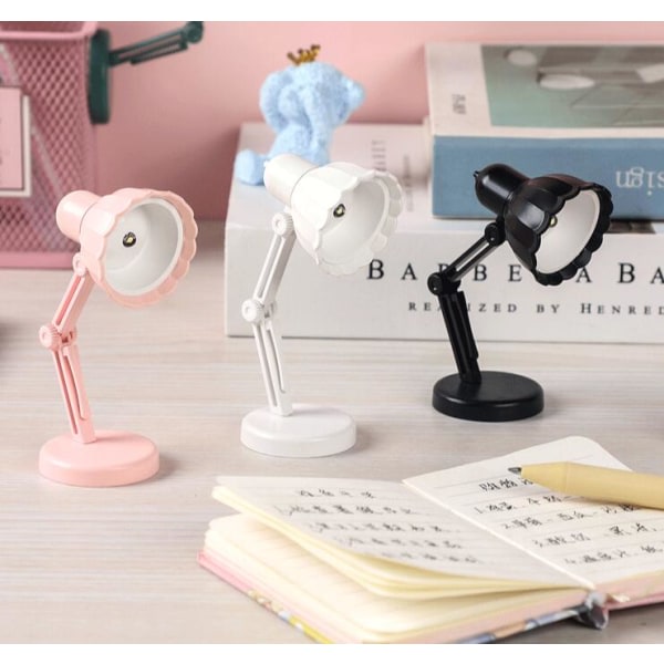 IC Vikbar rosa mini magnetisk nattlampe skrivebord bærbar skrivebord øyevern små kronblad leser varm farge LED-bordlampe