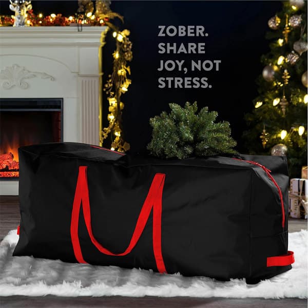 Julgransopbevaringspose, vandtæt juletræpose Sort 122*38*51cm
