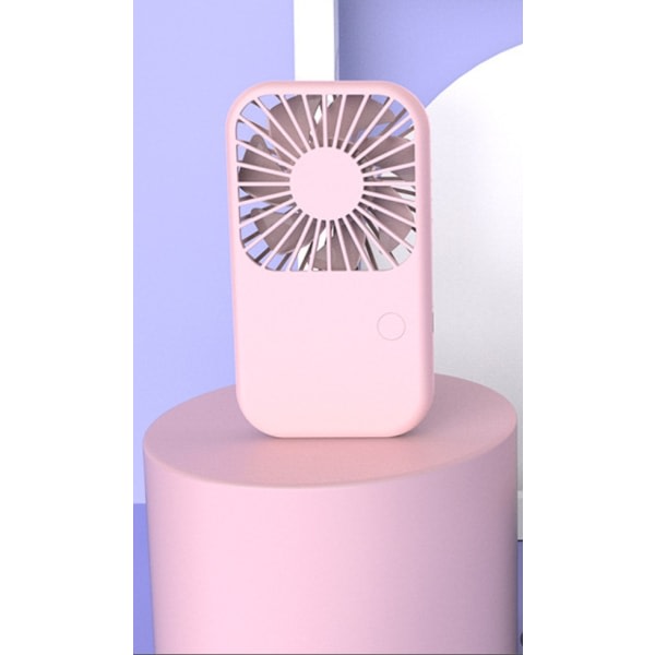 IC Håndholdt bærbar lommevifte Mini skrivebordsvifte USB ladingspresang (GS08-Rosa)