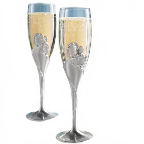 2 st Bröllopsvinglas Champagneglas Set