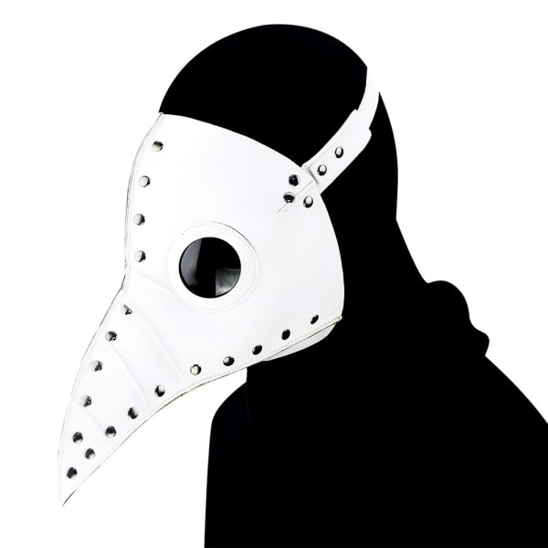 IC Masker for Halloween Steampunk Maskerad Vit