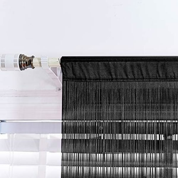 IC Sort, 100x200cm Hjemindretning Perlegardin, Polyester
