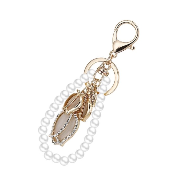 Fashion Pearl Armband Nyckelkedja Ornament Bag Ornament Key Pendant Key Decor IC