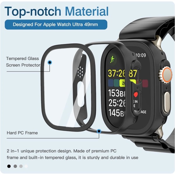 Smartwatch- case kompatibel med Apple Watch Ultra 2 49mm/Ultra 49 mm, IC
