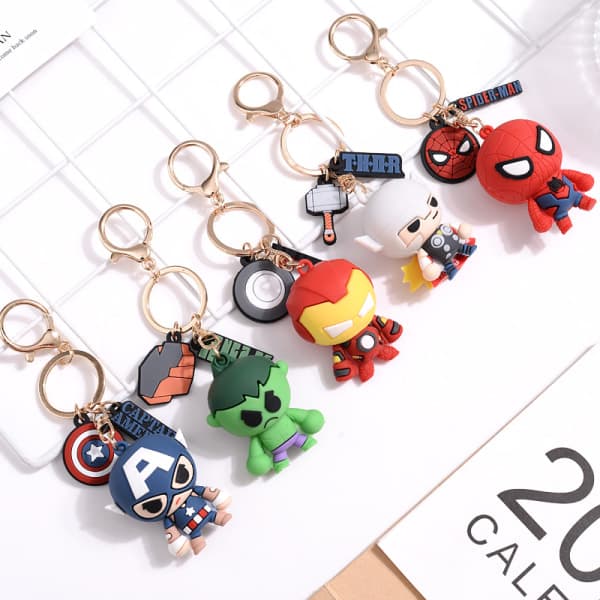 5 stk Marvel Fan Nøgleringe Superhelt Avengers Nøgleringe Nøglering IC