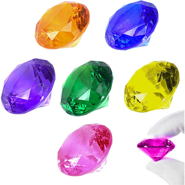 6. store diamantleksak for barn: Akryl diamantjuveler store juveler