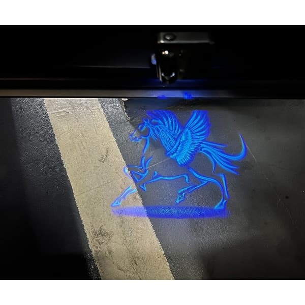IC 2 stk LED Dørlys Velkomstlys til Blue Horse Logo Symbol Projektorlamper Ghost Shadow Light