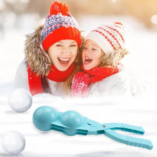3-pack Snöbollsskyffel Gör 2 Snöbollar Samtidigt Snöbollsskyffel Klämleksak för Barn Vuxna Vinter Utomhus Snöbollskrig