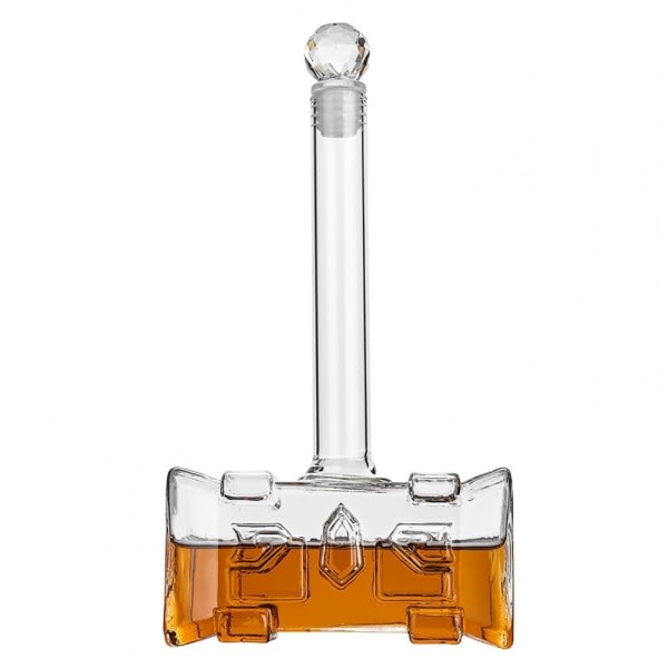 3D Stereo Hammer Transparent vinflaska Creative Hammer