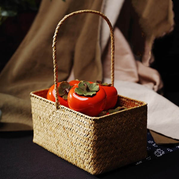 IC Persimmon Tekande Husholdnings Keramiske Krydderbeholdere Keramik J
