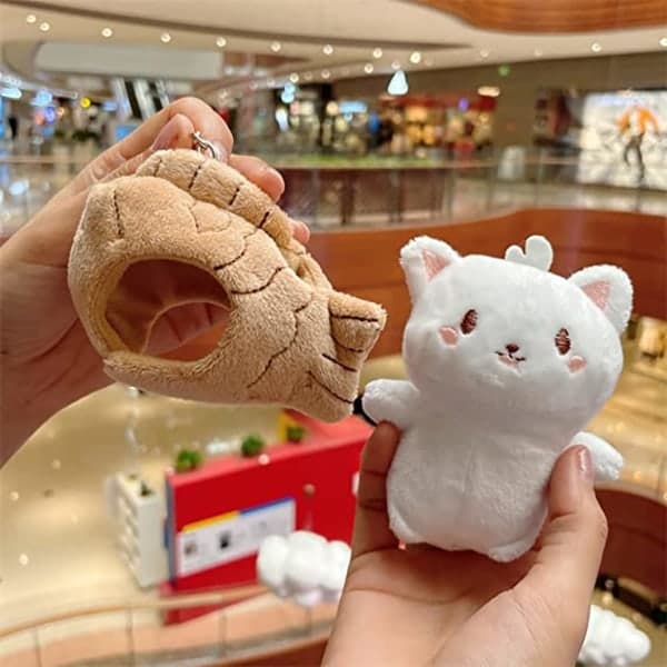 Puuvillakissa Taiyaki avaimenperä