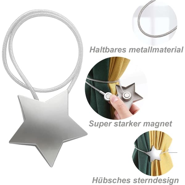 IC NOE Verhot kiinnikkeet, Verhoklipsit (2 osaa, Hopea)