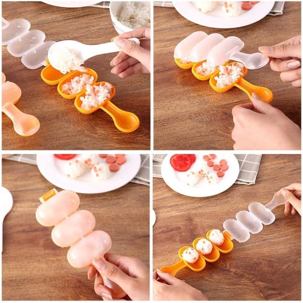IC Risboldeforme DIY Risbolde Shaker Frokost Maker Form Onigiri Blå