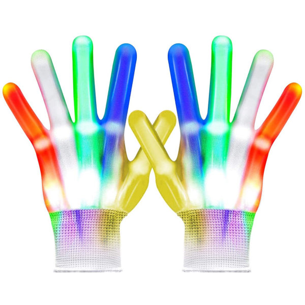 IC LED Halloween handskar 12 väriä Variabelt ljus LED handskar Vuxen