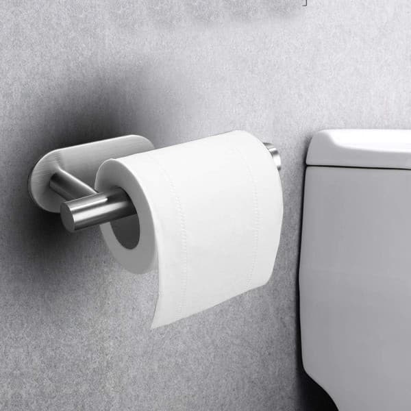 IC Toiletpapirholder, selvklæbende toiletpapir i rustfrit stål