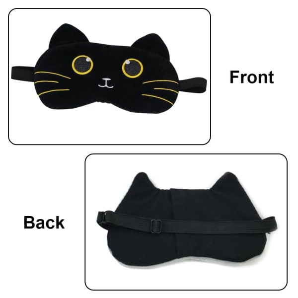 IC CNE Ögonmask Återanvändbar Nattögonbindel Kattmönster Ögon