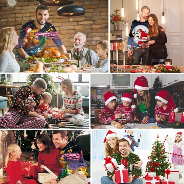 Ful Jultröja Herr Jul Jumper 3D Tomte Tryckt Tröja XL