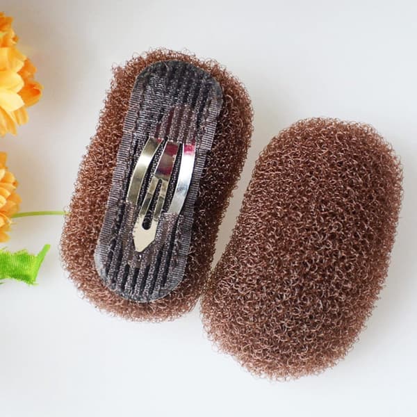Usynlig Fluffy Hårspenne, 2 Stykker, for Perfekte Puff- og Bunfrisyrer, for Kvinner og Jenter, Brun