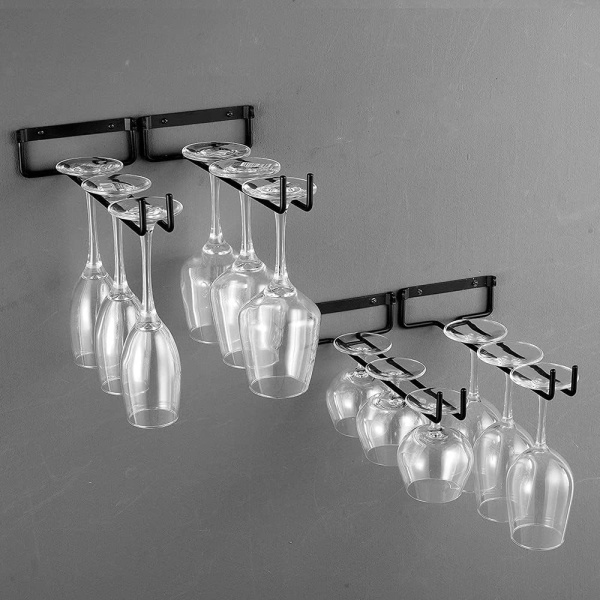 2-delt vinglassholder (svart)
