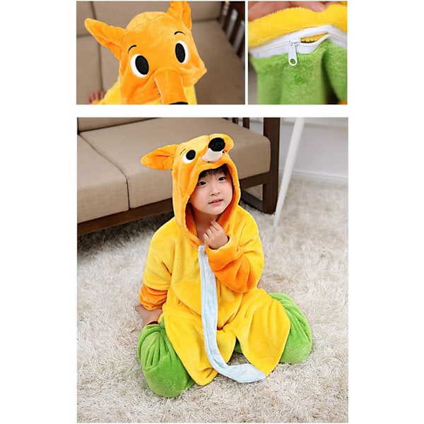 Barn/Unisex Fancy Dress Dyre Kostyme Onesie Pyjamas Jumpsuit Cosplay Kigurumi Jul Halloween Fancy Dress Fox red 100