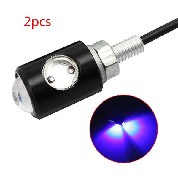 IC 1 par Universal Motorcykel LED Mini Eagle Eye Form Nummerpladelys Dekorative Lamper Baglygte