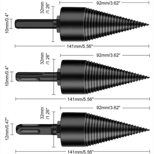 IC Vedklyvbit, vedklyvsyl, vedklyvbit med 3 skaft, 42mm
