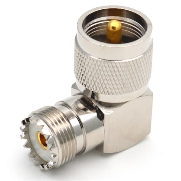 IC 1 stk UHF SO239 hunstik til UHF PL259 hanstik ret vinkel R