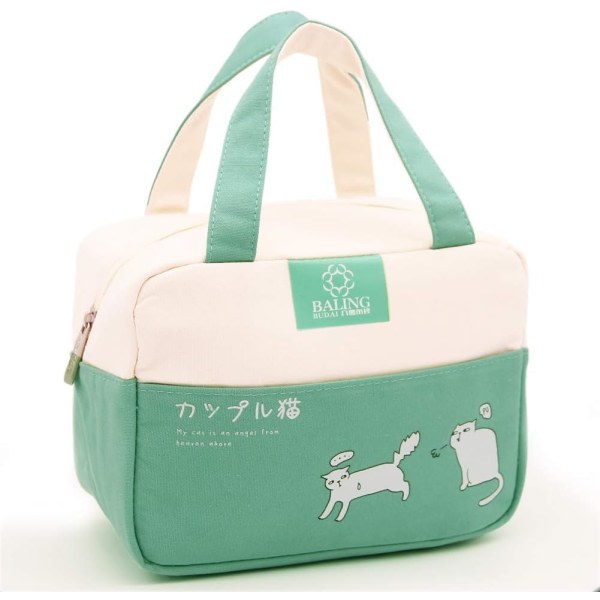 IC Bento Lunch Bärväskor - Thermal kylare Lunch Handväska med fickor Hållbara håndtag Fashionabla japanska tryk for barn Tonåringar