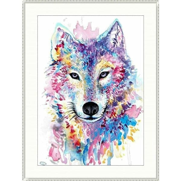 IC Wolf Diamantmålning Kit, Diamantkonst, Full Drill 5d Diamantpunkter Kit Gem Art för Vuxna
