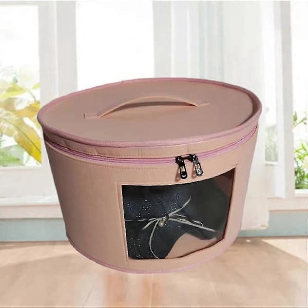 Hat Box Organizer Round Travel Hat Boxes Foldable Hat Storage Bag With Dustproof Lid Large Hat Storage