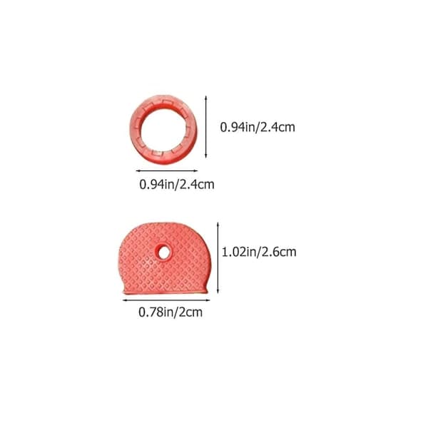 Färgnyckelhölje - Tuff Nyckelring - Elastisk Identifieringsring - Silikonnyckellock - Case Cap (48st) IC