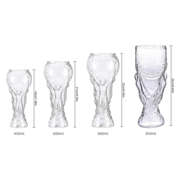 VM-ölglas Fifa Qatar VM-fotbollsmugg Vit 600 ml