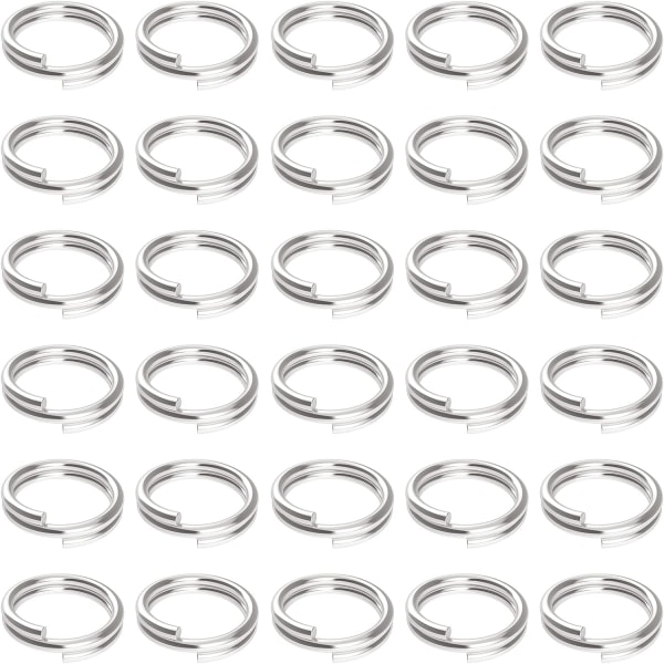 500-pack 10 mm Mini Split Jump Ring med Dubbla Öglor Små Metall IC