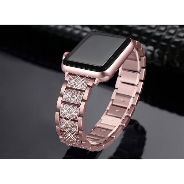 Ranneke yhteensopiva Apple Watch Band 38mm 40mm 41mm iWatch Series, Metalliranneke Säädettävä Ranneke