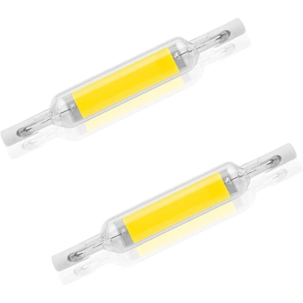 Pakke R7S 10W 78mm Dimbar LED Pære Kald Hvit 6000-6500K 100W Halogen J78 Erstatning R7S Base Rør Dobbel Ende 360 Graders Lysspredning Energisparing.