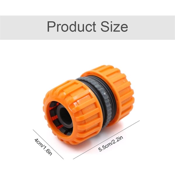 IC Reparationsset för trädgårdsslang - 6 stycken för anslutning 19 mm (3/4\"), för enkel och snabb anslutning eller reparation av slang utan verktyg, gul